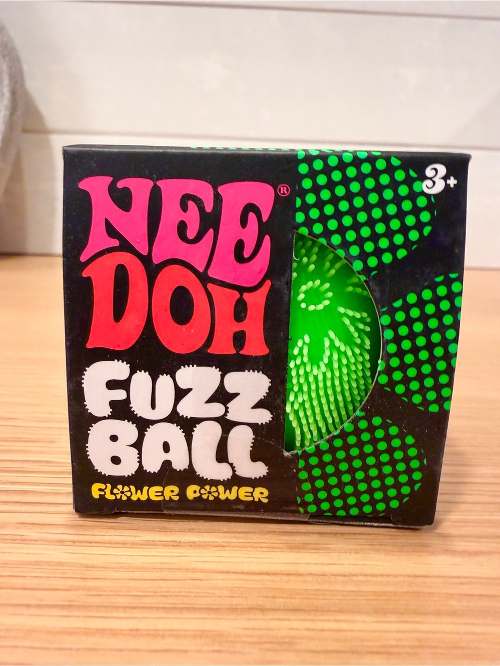 Green Needoh Fuzz Ball Flower Power
